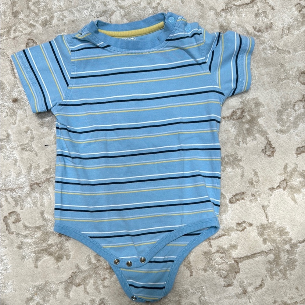 Greendog Blue and Yellow Bodysuit with Short Sleeves